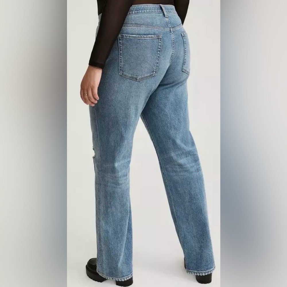 Torrid High Rise Distressed Jeans in Blue - Picture 2 of 7